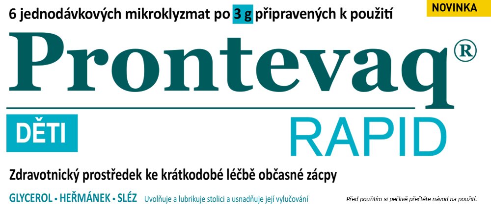 PRONTEVAQ RAPID 6x3 g (mikroklyzmata) - DĚTI