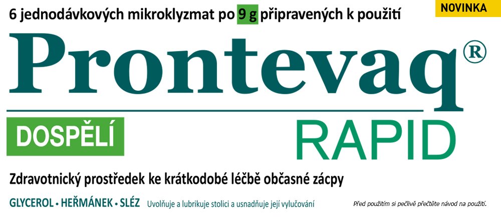 PRONTEVAQ RAPID 6x9 g (mikroklystíry) - DOSPELÍ