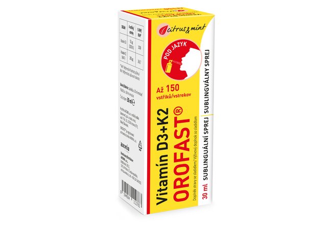 Vitamín D3+K2 OROFAST sublinguální sprej